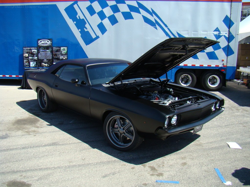 black muscle car at show