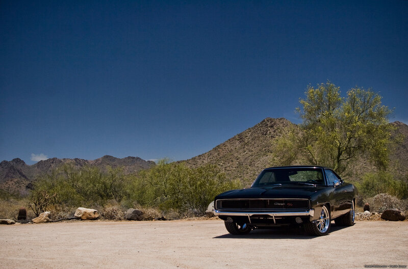Black Muscle Car — Blue, Serene