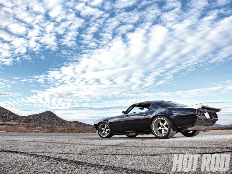 Black Muscle Car — Blue