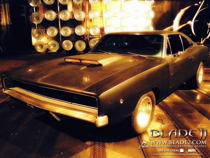 Black Muscle Car — Brown, Dramatic, Photograph