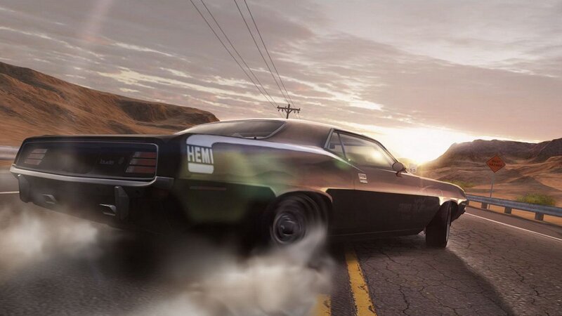 Black Muscle Car — Brown, Dramatic, Sunset, 3d Render