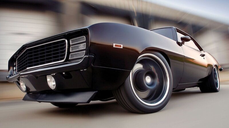 Black Muscle Car — Building