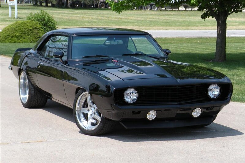Black Muscle Car — Calm, Afternoon, Photograph, Tree