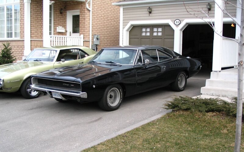 Black Muscle Car — Calm, Spring