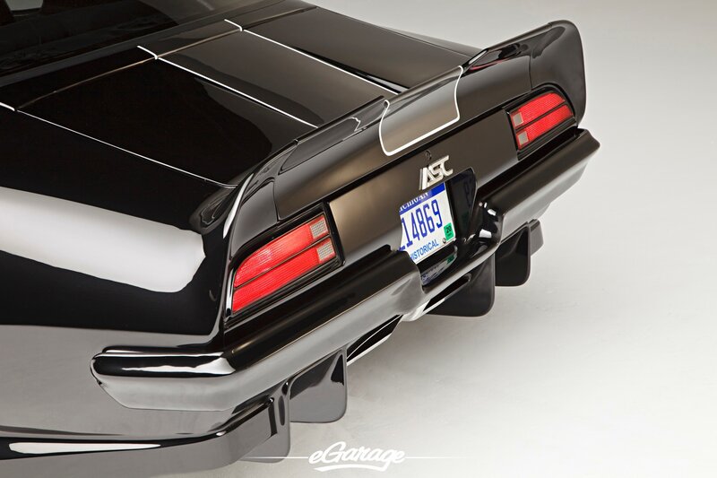 Black Muscle Car — Clean, Photograph, License Plate, Taillights