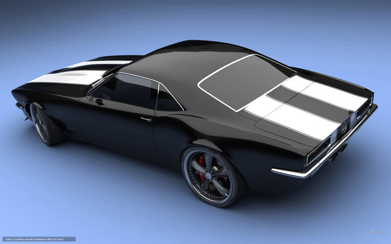 Black Muscle Car — Clean