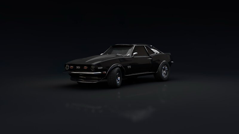Black Muscle Car — Dramatic, 3d Render, Dark Background