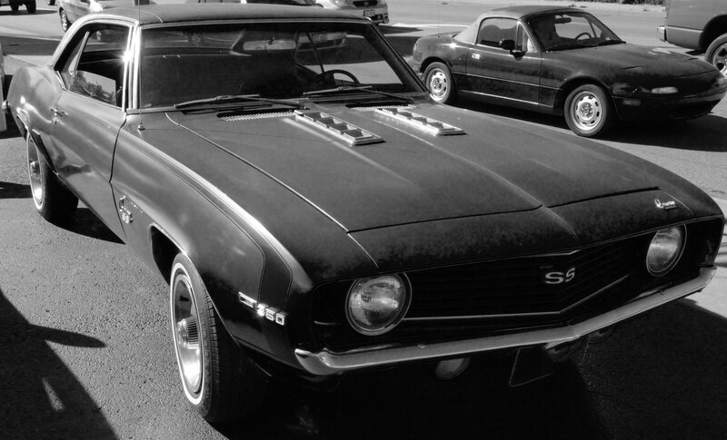 Black Muscle Car — Dramatic, Afternoon, Photograph, Convertible