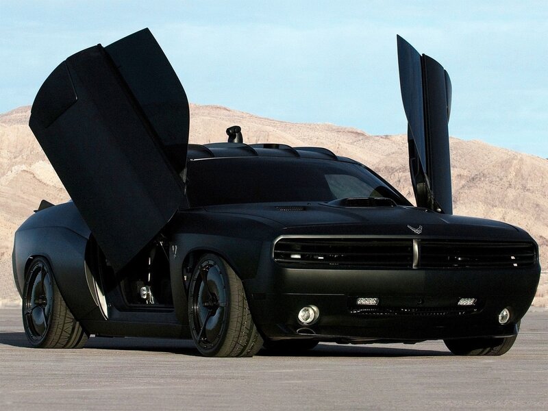 Black Muscle Car — Dramatic, Afternoon, Photograph, Doors
