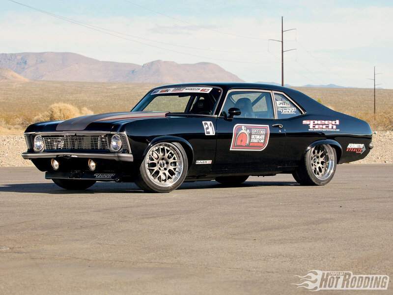 Black Muscle Car — Dramatic, Afternoon, Photograph, Mountains, Desert