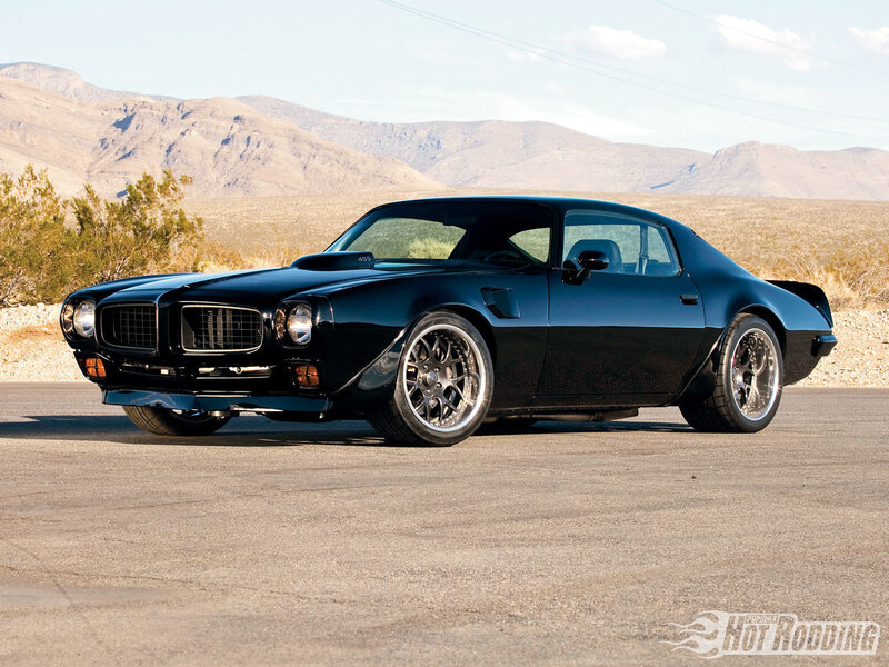 Black Muscle Car — Dramatic, Afternoon, Photograph, Mountains