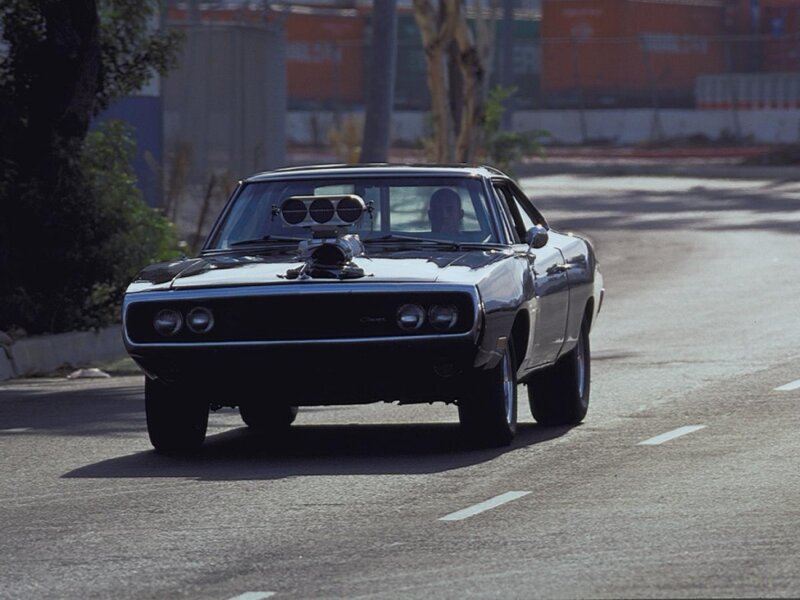Black Muscle Car — Dramatic, Afternoon, Photograph, Road, Driver