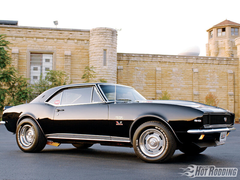 Black Muscle Car — Dramatic, Afternoon, Photograph