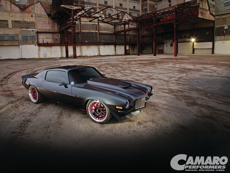 Black Muscle Car — Dramatic, Night, Photograph