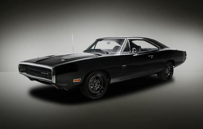 Black Muscle Car — Dramatic, Photograph, Antenna, Side Mirror