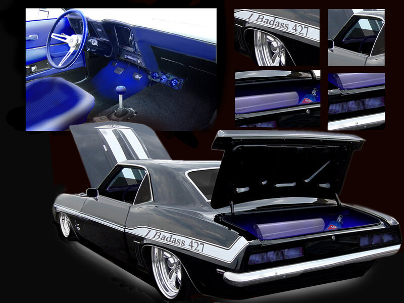 Black Muscle Car — Dramatic, Photograph, Car Interior