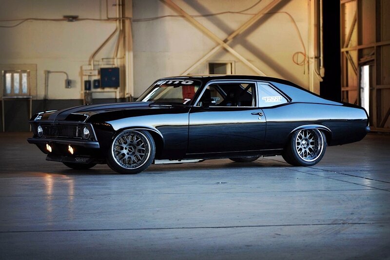 Black Muscle Car — Dramatic, Photograph, Garage, Wheels