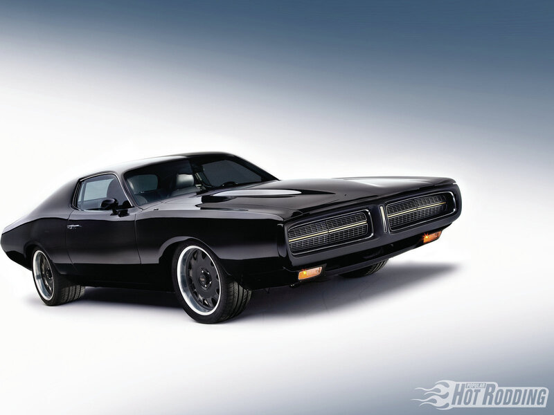 Black Muscle Car — Dramatic, Photograph, Grille, Wheels