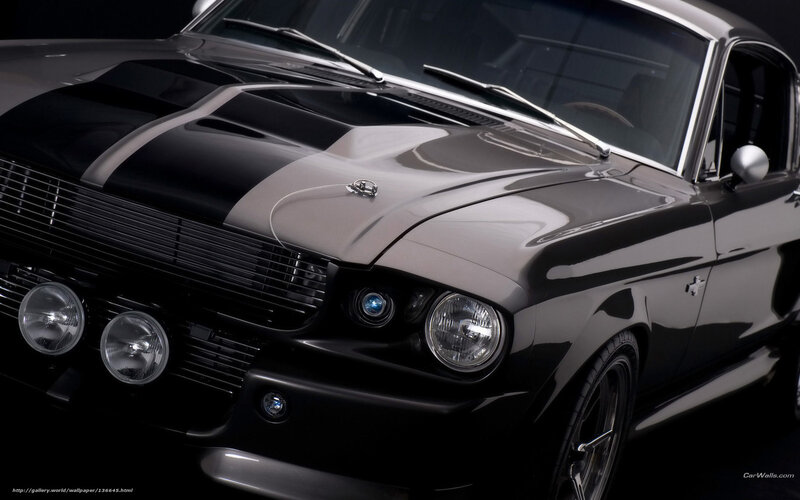 Black Muscle Car — Dramatic, Photograph, Hood, Headlights