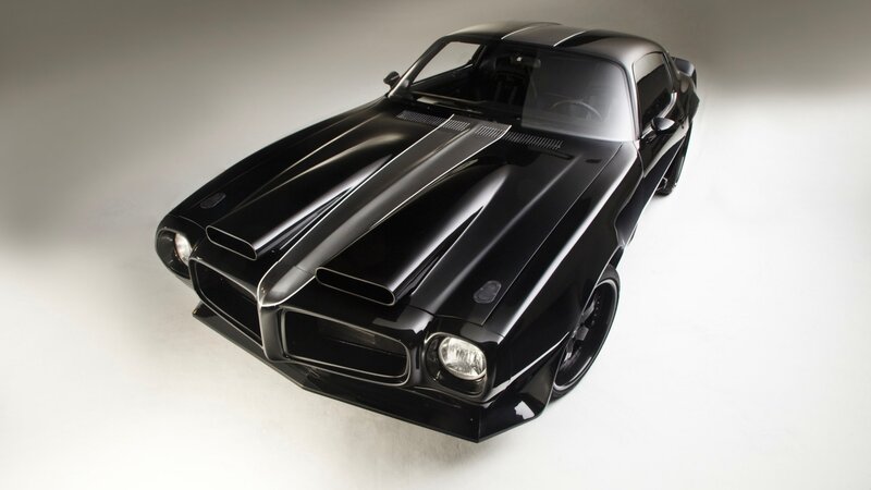 Black Muscle Car — Dramatic, Photograph, Hood Vents