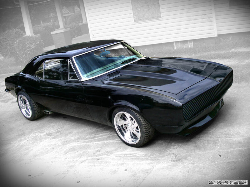 Black Muscle Car — Dramatic, Photograph, House