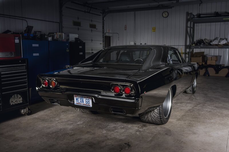 Black Muscle Car — Dramatic, Photograph, Tool Chest
