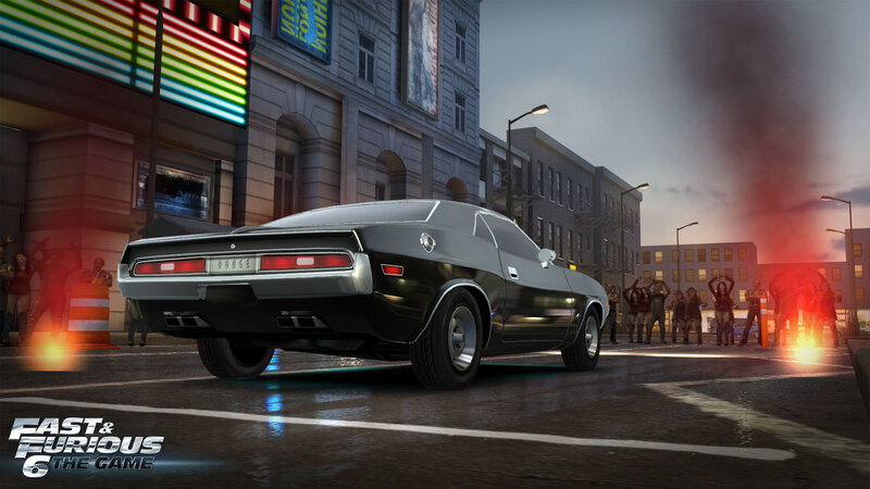 Black Muscle Car — Dramatic, Sunset, 3d Render, Crowd