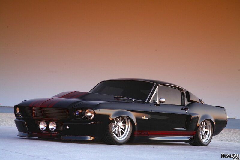 Black Muscle Car — Dramatic, Sunset, Photograph, Beach
