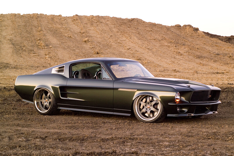 Black Muscle Car — Dramatic, Sunset, Photograph, Dirt Hill