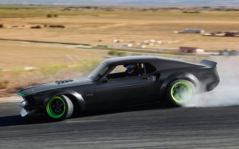 Black Muscle Car Drifting — Dynamic