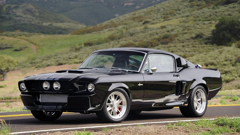 Black Muscle Car — Dynamic, Afternoon, Photograph, Road, Hills