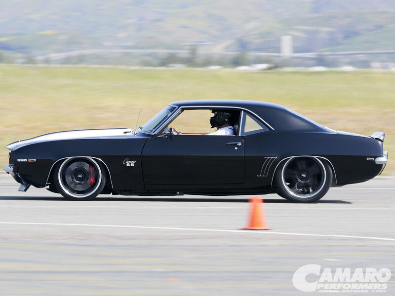 Black Muscle Car — Dynamic, Afternoon