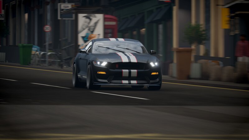Black Muscle Car — Dynamic, Night, 3d Render