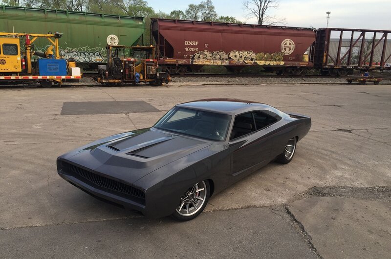 Black Muscle Car — Gray, Industrial