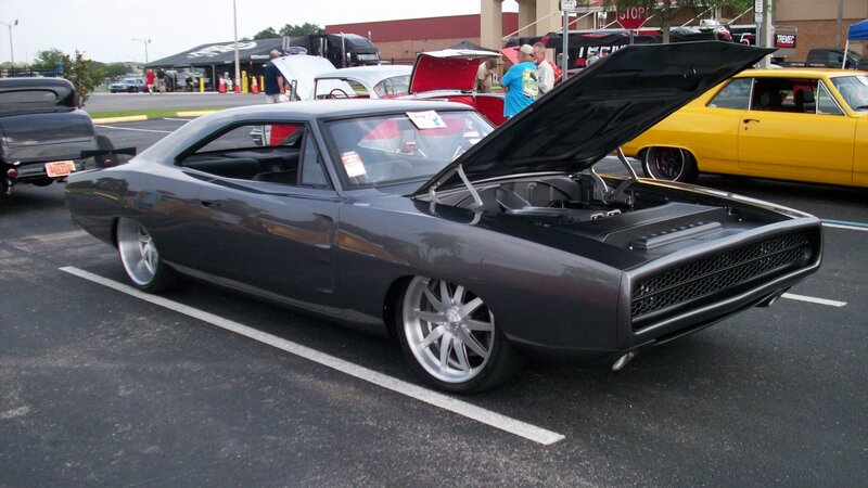 Black Muscle Car — Gray, Outdoor, Afternoon