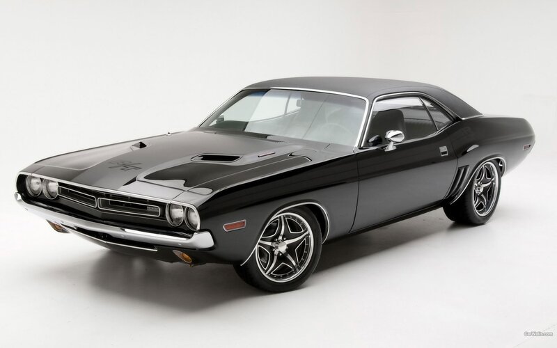 Black Muscle Car — Hood