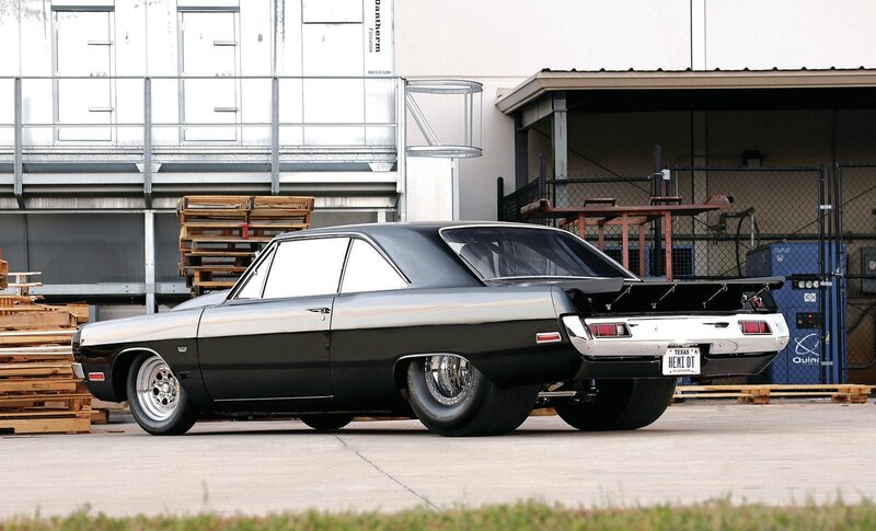Black Muscle Car — Industrial, Afternoon