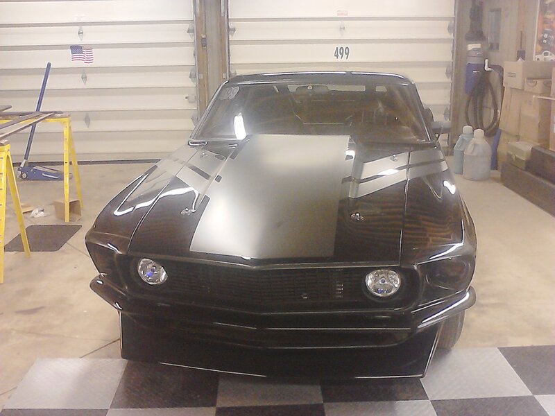 Black Muscle Car — Neutral, Photograph, Garage