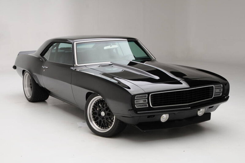 Black Muscle Car — Neutral, Photograph, Hood