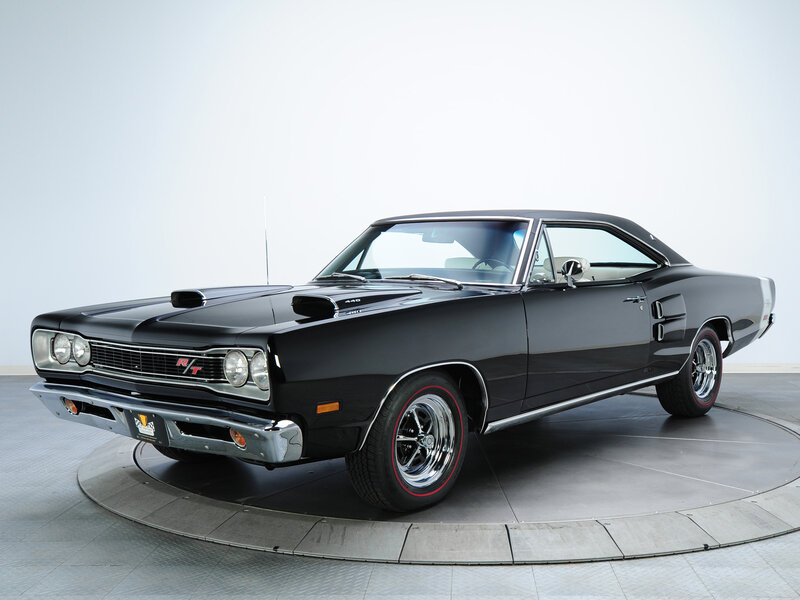 Black Muscle Car — Neutral, Photograph, Rotating Platform, Antenna