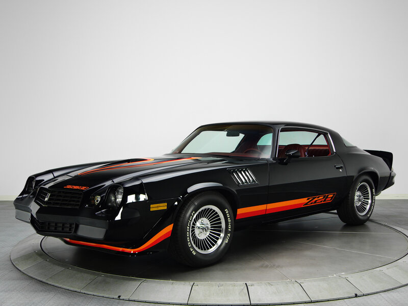 Black Muscle Car — Neutral, Photograph, Rotating Platform