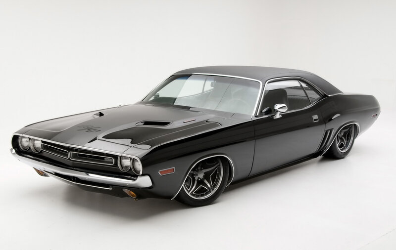 Black Muscle Car — Neutral, Photograph, Wheel