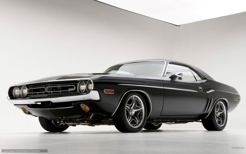 Black Muscle Car — Neutral, Photograph, Wheels, Studio
