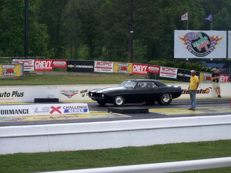 Black Muscle Car on Track — Active, Afternoon