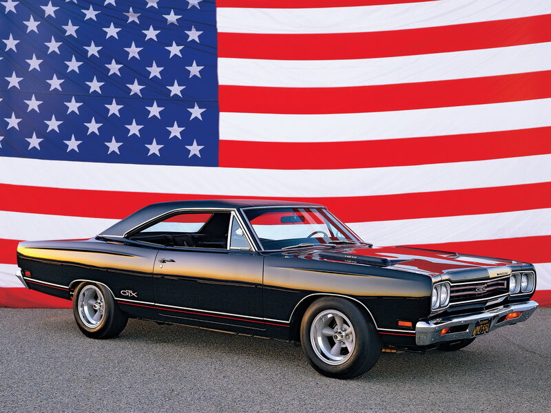 Black Muscle Car — Patriotic