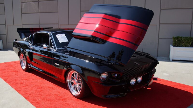Black Muscle Car — Showcase, Afternoon, Photograph, Red Carpet