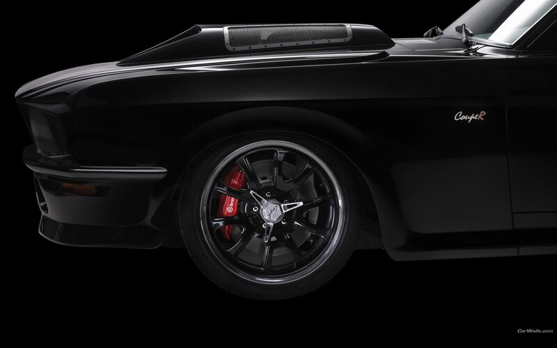 black muscle car side view