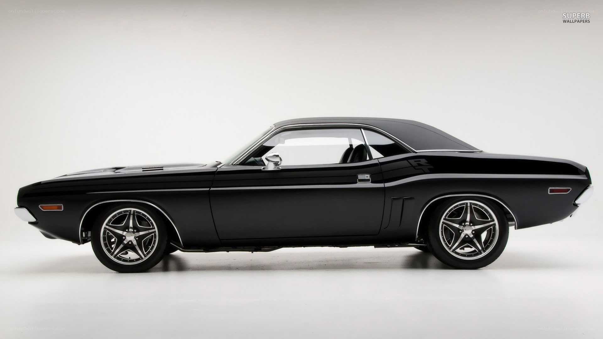 black muscle car side view