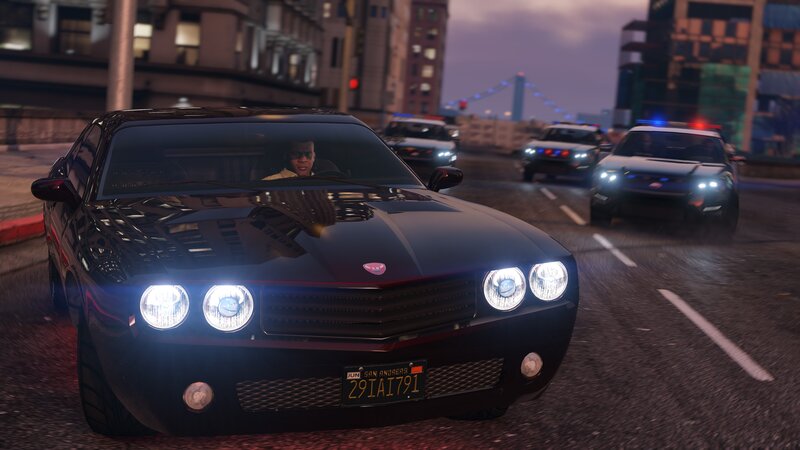 Black Muscle Car — Tense