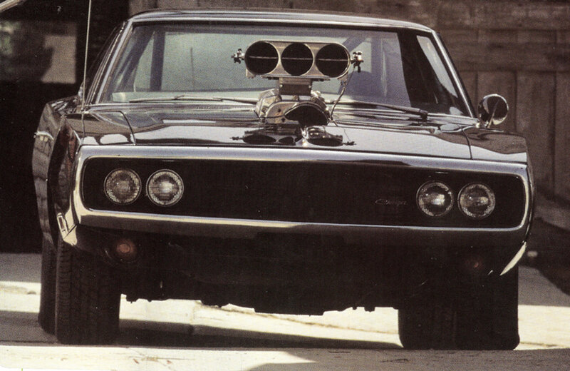black muscle car with supercharger